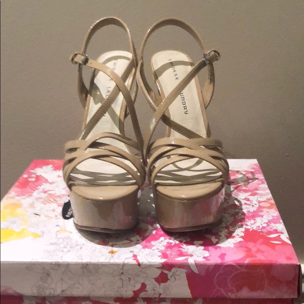 Chinese Laundry Nude Platform Heels